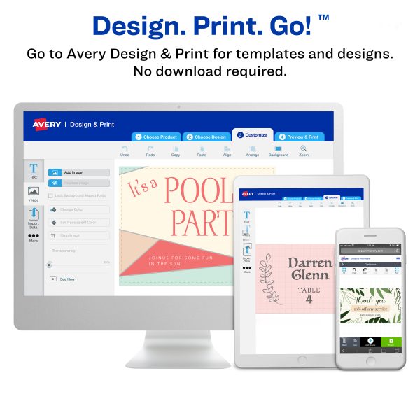 Avery Clean Edge® Printable Business Cards Matte Ivory 200 Cards (8876